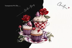 Wonderland Cupcakes Clipart | Fairytale PNG Product Image 2