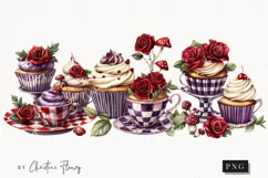 Wonderland Cupcakes Clipart | Fairytale PNG Product Image 1