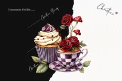 Wonderland Cupcakes Clipart | Fairytale PNG Product Image 2