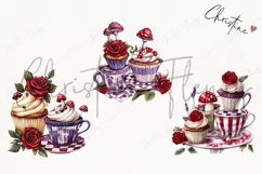 Wonderland Cupcakes Clipart | Fairytale PNG Product Image 3