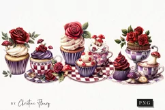 Wonderland Cupcakes Clipart | Fairytale PNG Product Image 1