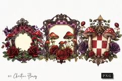 Wonderland Labels Clipart | Fairytale PNG Product Image 1