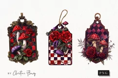 Wonderland Tags Clipart | Fairytale PNG Product Image 1