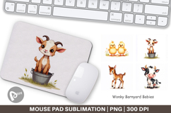 Wonky Barnyard Babies Mouse Pad Product Image 1