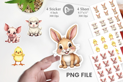 Wonky Barnyard Babies Sticker Product Image 1