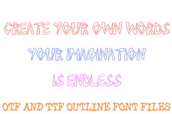 Wonky Blocks Alphabet Lettering Font Graffiti ABC OTF TTF Product Image 3