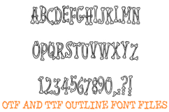 Wonky Bones Lettering Font Halloween Skeleton ABC OTF Type Product Image 2