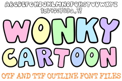 Wonky Cartoon Font Bubble Doodle Lettering ABC OTF by Squeeb Creative