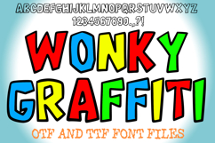 Wonky Graffiti Cutout Handwriting Alphabet Lettering ABC Text Font OTF by Squeeb Creative 1