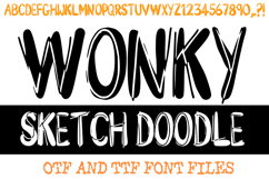 Wonky Sketch Doodle Cartoon Lettering ABC Font Typeface Alphabet OTF by Squeeb Creative