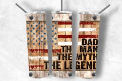 Father&#039;s Day Tumbler Wrap, Dad The Man The Myth The Legend Product Image 1