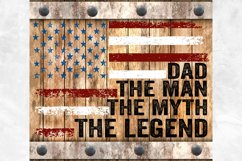 Father&#039;s Day Tumbler Wrap, Dad The Man The Myth The Legend Product Image 2