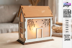 3D Lantern House Laser Cut | Wood and Acrylic Night Light Product Image 1