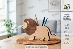 3D Book Holder Laser Cut. Lion stand SVG Product Image 1