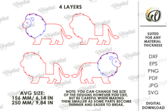 3D Book Holder Laser Cut. Lion stand SVG Product Image 2