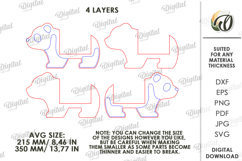 3D Book Holder Laser Cut. Panda stand SVG Product Image 2