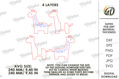 3D Book Holder Laser Cut. Giraffe stand SVG Product Image 2