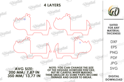 3D Book Holder Laser Cut. Rhino stand SVG Product Image 2
