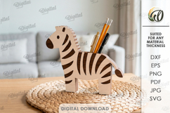3D Book Holder Laser Cut. Zebra stand SVG Product Image 1