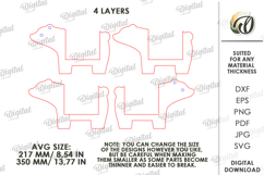 3D Book Holder Laser Cut. Bear stand SVG Product Image 2