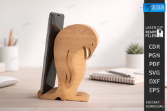 Animal Phone Stand Laser Cut | Multilayer Phone Holder SVG Product Image 1