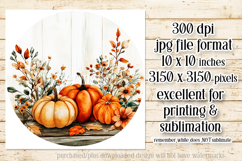 Autumn Wind Spinner, Sublimation Autumn Round Design, r3 Product Image 2