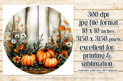 Autumn Wind Spinner, Sublimation Autumn Round Design, r5 Product Image 2