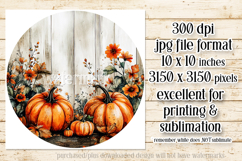 Autumn Wind Spinner, Sublimation Autumn Round Design, r6 Product Image 2