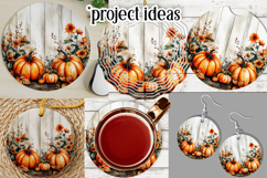 Autumn Wind Spinner, Sublimation Autumn Round Design, r6 Product Image 3