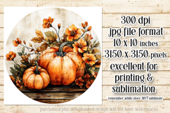 Autumn Wind Spinner, Sublimation Autumn Round Design, r8 Product Image 2