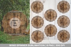 Wood Barrel Texture Wind Spinner | Sublimation Spinner Desig Product Image 1