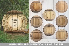 Wind Spinner Wood Barrel Texture | Sublimation Spinner Desig Product Image 1