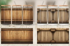 Wood Barrel Texture Glass Can Wraps Product Image 3