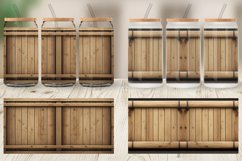 Wood Barrel Texture Glass Can Wraps Product Image 5