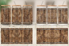 Glass Can Wraps Wood Barrel Texture Product Image 5