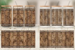Glass Can Wraps Wood Barrel Texture Product Image 6