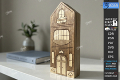 Miniature Village Block Toy Laser Cut | Layered Town House Product Image 1