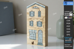 Miniature Village Block Toy Laser Cut | Layered Town House Product Image 1