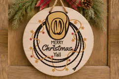 Western Christmas SVG | Cowboy Hat Merry Christmas Y’all Product Image 7