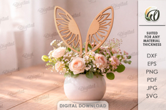 Bunny Ears Laser Cut. Floral Stake. Easter Decor SVG Product Image 2