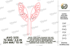 Bunny Ears Laser Cut. Floral Stake. Easter Decor SVG Product Image 2