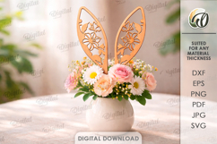 Bunny Ears Laser Cut. Floral Stake. Easter Decor SVG Product Image 13