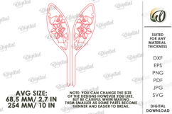 Bunny Ears Laser Cut. Easter Decor SVG Product Image 2