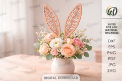 Bunny Ears Laser Cut. Floral Stake. Easter Decor SVG Product Image 7