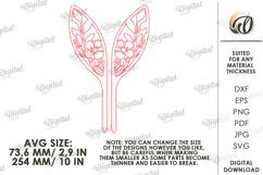 Bunny Ears Laser Cut. Easter Decor SVG Product Image 2