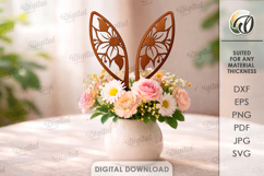 Bunny Ears Laser Cut. Floral Stake. Easter Decor SVG Product Image 11
