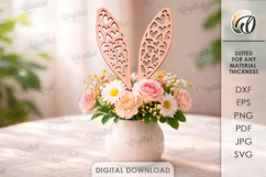 Bunny Ears Laser Cut. Easter Decor SVG Product Image 1