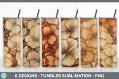 Bundle of six Pyrographic Begonias Tumbler designs.