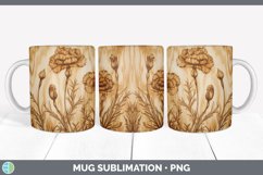 GorgeousPyrographic Carnations Mug Wrap design.