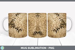 GorgeousPyrographic Chrysanthemums Mug Wrap design.